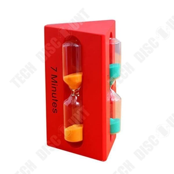 TD® Hourglass Klocka Timer 3-5-7 min / Timer glas sandklocka Presentklocka Hem Juldekoration klocka / Röd