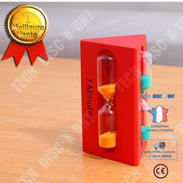 TD® Hourglass Klocka Timer 3-5-7 min / Timer glas sandklocka Presentklocka Hem Juldekoration klocka / Röd