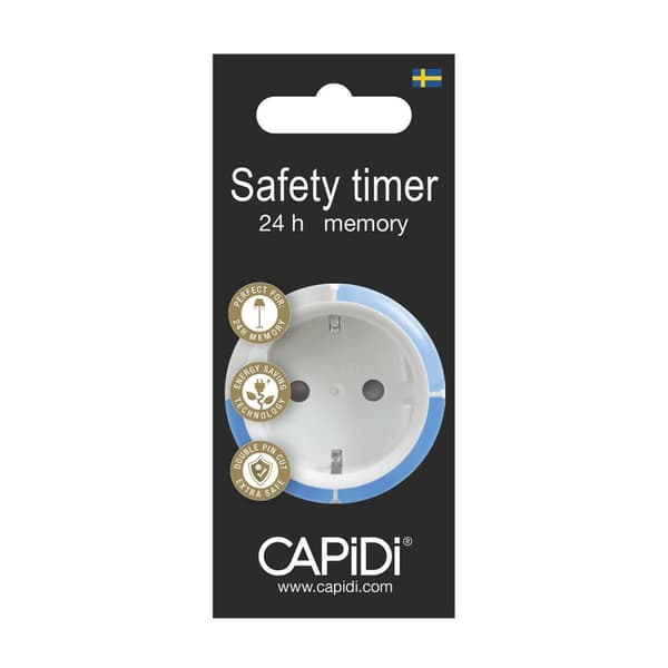 CAPiDi Sikkerhedstimer Memtimer 1-10 timer Hukommelse Hvid