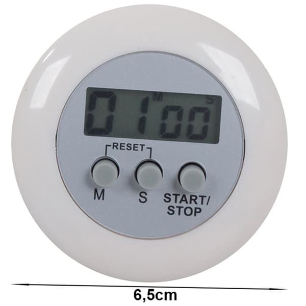Digital Kökstimer med LCD Display och Magnet Vit