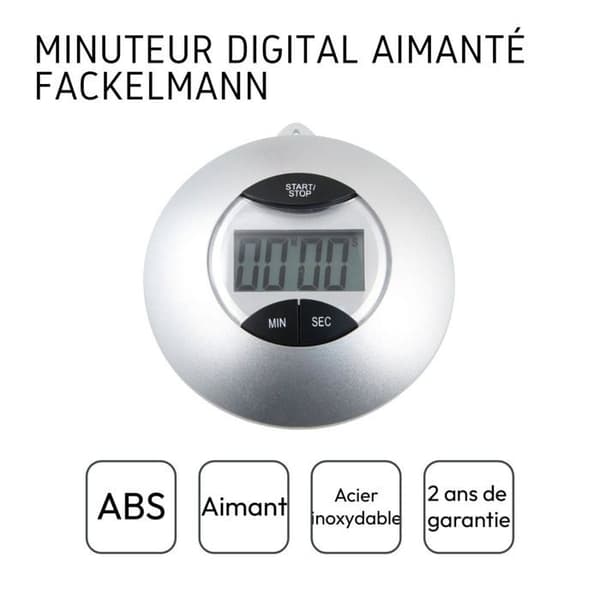Minuter digital kök med magnet och batteri inkluderat Fackelmann Basic