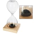 Miniatyrbild 1 av 3: Dekorativt timglas - Magnetiq - Glas - Antracit sand - Träbas - Magnetisk