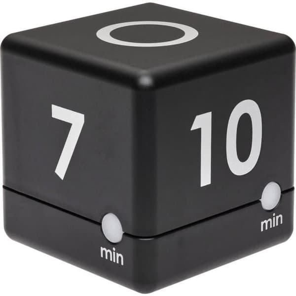 Timer - TFA DOSTMANN - Timer Cube - Svart - 10 min - 4 larmfunktioner