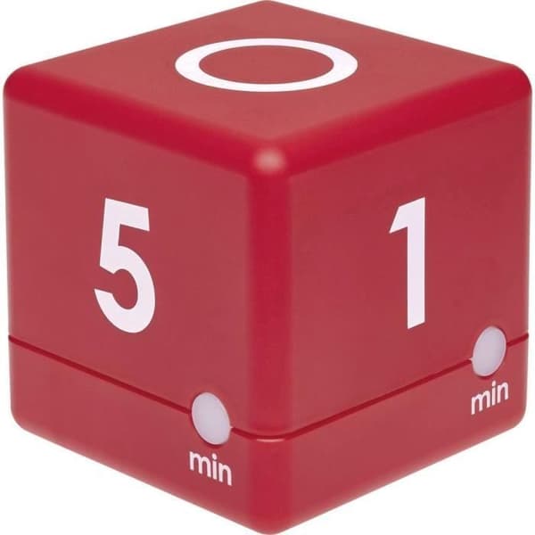 Timer - TFA DOSTMANN - Timer Cube 38.2039.05 - Röd - 4 funktioner - 5 minuter max