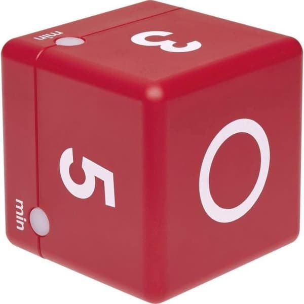 Timer - TFA DOSTMANN - Timer Cube 38.2039.05 - Röd - 4 funktioner - 5 minuter max