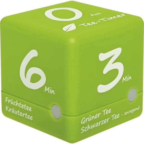 Timer - TFA DOSTMANN - Tee-Timer Cube - Grön - 60 mm - 4 larmfunktioner
