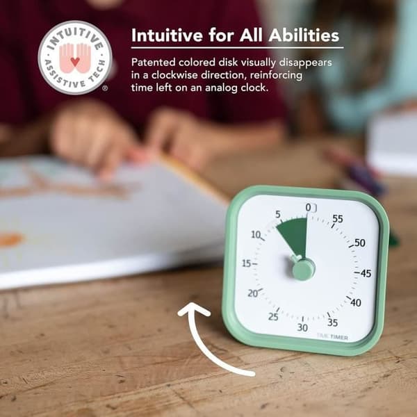 Visuell timer - TIME TIMER - MOD - 60 minuter - Grön fägre - Tyst