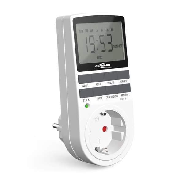 Digital timer - ANSMANN - 3680W - 2,1" LCD-skärm - 10 växlar/dag - Barnskydd