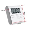 Miniatyrbild 2 av 5: Lollanda Digital Kökstimer 2-pack, Köks-Timer - Magnetisk, Digital Timer med Magnet & LCD-display, Vit med Ställ