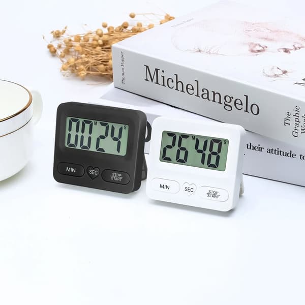 Lollanda Köksdigital timer med stor skärm – multifunktionell med stoppur och alarm