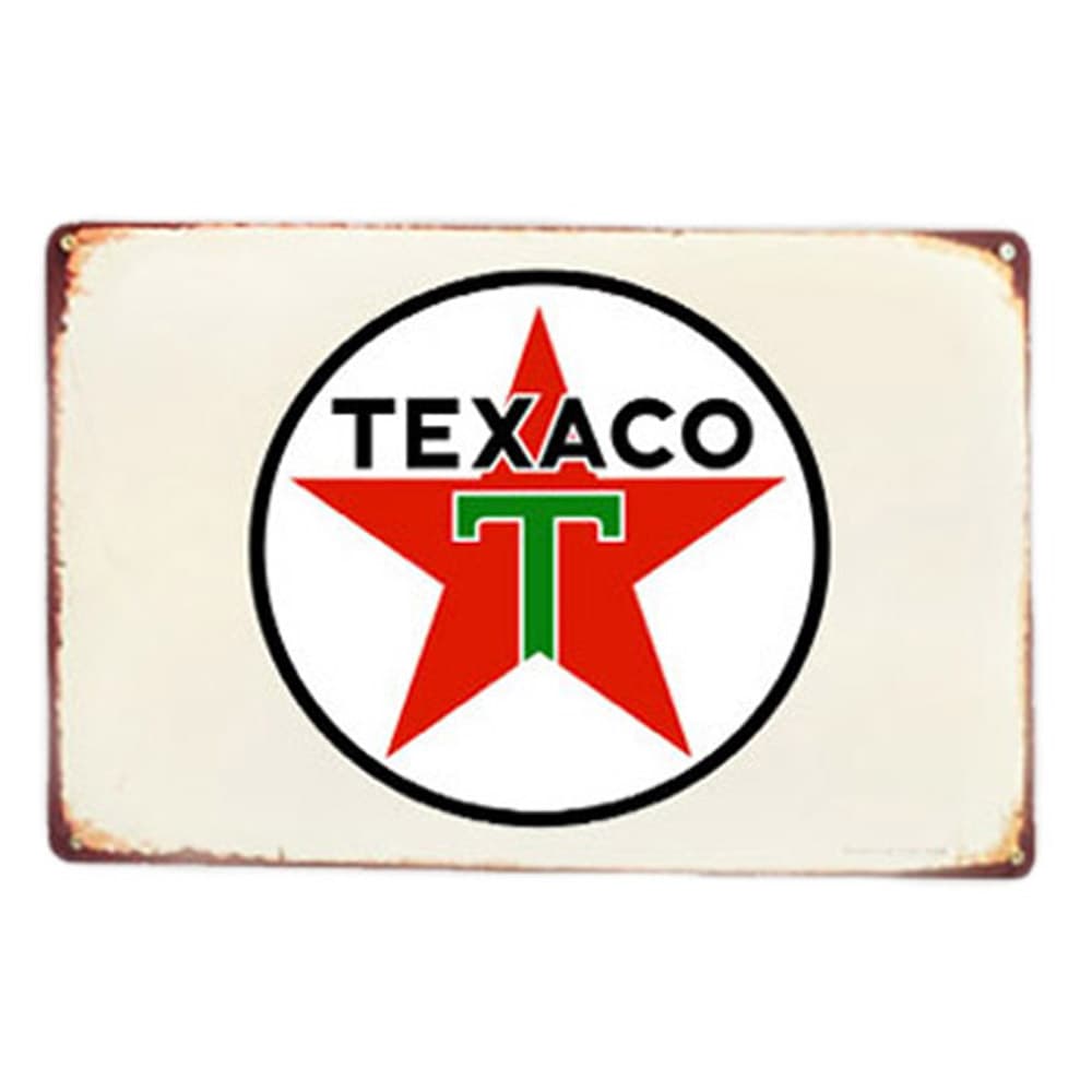 6 Cool Retro Signs With gasoline logos 20x30 cm