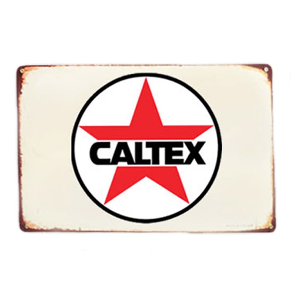 Tuff retro Skylt Med bensin logotyp 20x30 cm