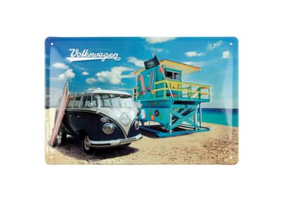 BRISA VW Collection - Volkswagen Bus T1 Kleinbus Transporter Retro metallimerkki (Beach Life/20x30cm)