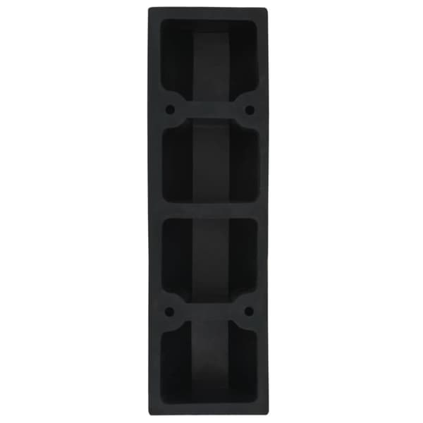 vidaXL Parkeringsklosser 2 stk gummi 49x15x9 cm