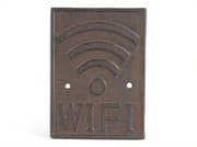 Skilt WIFI støbejern brun