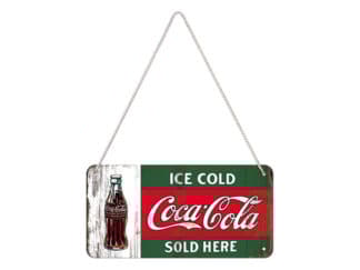 Nostalgi-Art Plåtskylt 10x20cm Coca Cola Ice Cold