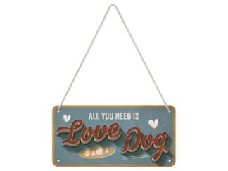 Nostalgi-Art Plåtskylt 10x20cm Love Dog