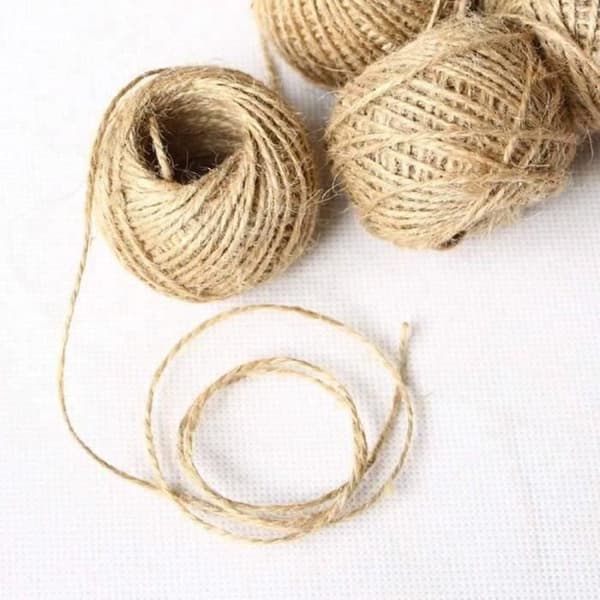 SHOP-STORY - NATURLIG BRUNT JUTEGRÅNG - 2MM X 40M - TJOCKT HAMPREP FÖR INREDNING, TRÄDGÅRD, DIY, KONST OCH HANTVERK