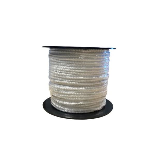 Vit polypropenfläta på spole - Ø 4 mm x 100 M