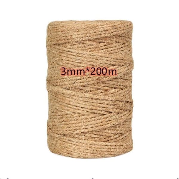 3mm200m naturligt juterep, hantverksrep, trädgårdsskötsel, dekoration, presentförpackning