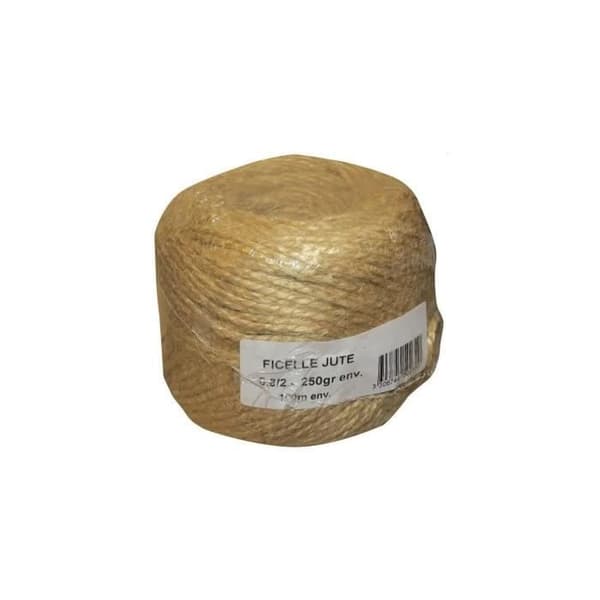 Ficelle - Jute 0.8/2 - Rulle på 250 g - Beige - Flätad - Naturlig fiber