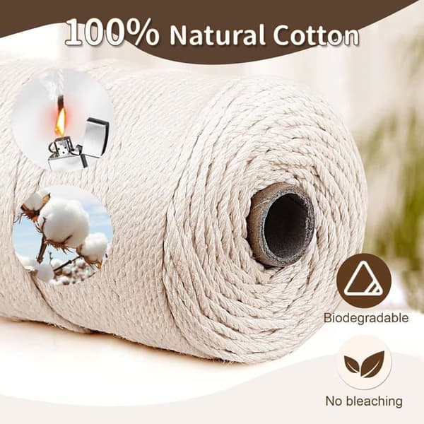 Baklever-Gummisnöre Aiqinu - Flätad rep-3mm*300m-Beige