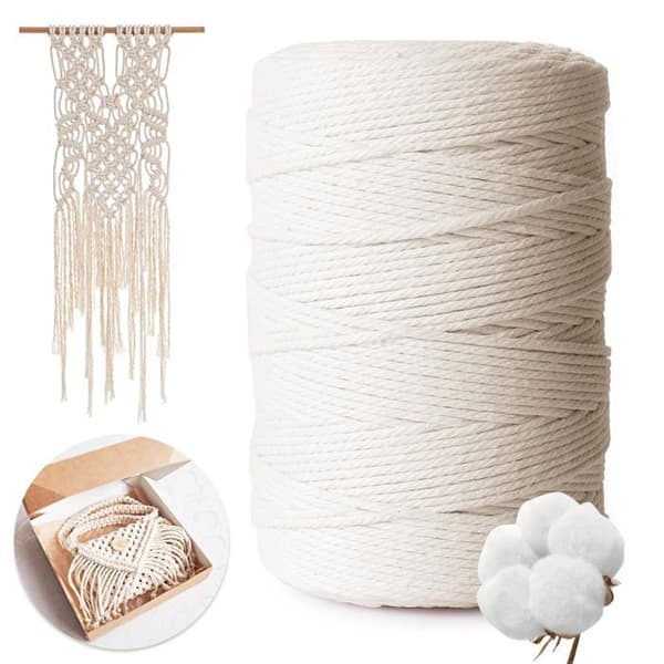 Baklever-Gummisnöre Aiqinu - Flätad rep-3mm*300m-Beige