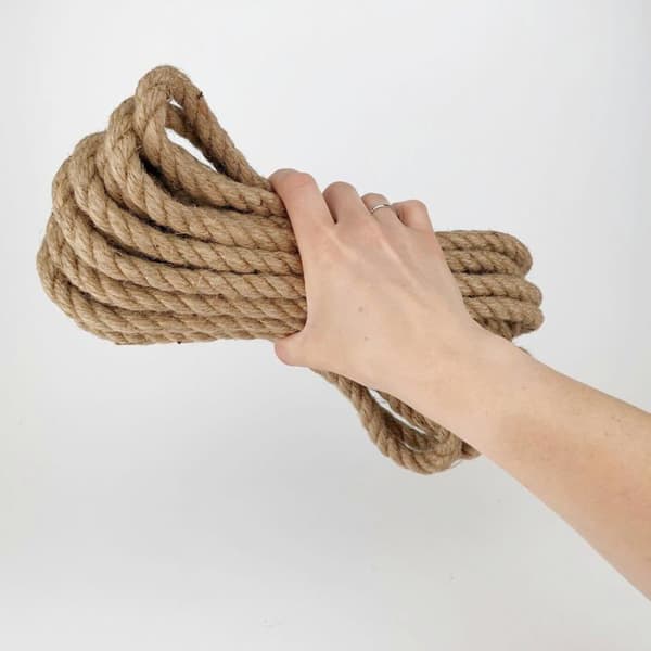 Ficelle - snöre D.rect - 111057 - Jute snöre 12mm 10m - Hamp snöre Naturliga Fibersnören, Natur