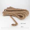 Miniatyrbild 2 av 4: Ficelle - snöre D.rect - 111057 - Jute snöre 12mm 10m - Hamp snöre Naturliga Fibersnören, Natur