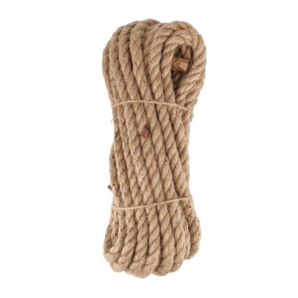 Ficelle - snöre D.rect - 111057 - Jute snöre 12mm 10m - Hamp snöre Naturliga Fibersnören, Natur