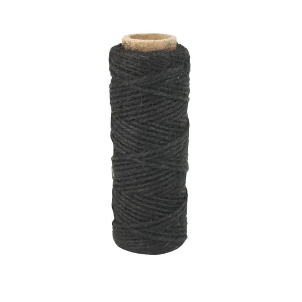 Ficelle Cordelette i svart bomull 2 mm x 30 m