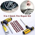 Miniatyrbild 3 av 4: Reparationsats för däck - Plug Plug - Tubeless - Kompatibel med bil och motorcykel - Svart - Hållbar