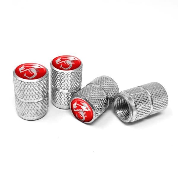 Ventillock för bildäck Abarth Scorpion Red Universal, 4 delar