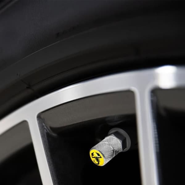 Ventillock för bildäck Abarth Scorpion Yellow Universal, 4 delar