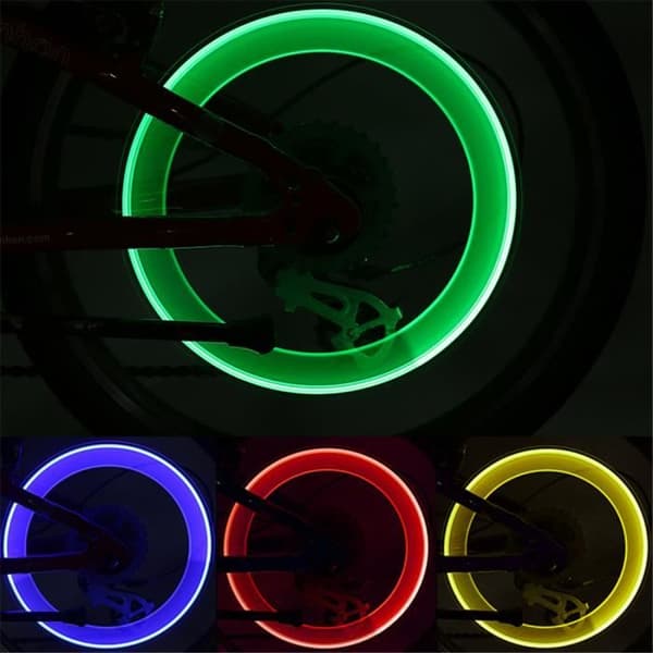 Framljus för cykel, röd - Mini neon LED-strålkastare för cykelekrar, bakljus för motorcykelhjul, däckventilkåpor