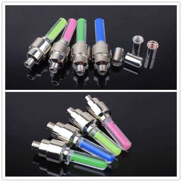 Zacharia 2st Luminous Tire Caps Ventil Stam LED CAPS Mountain Bike Cykel Hjul Bildäck Lampa Motorcykel Ventil Cap