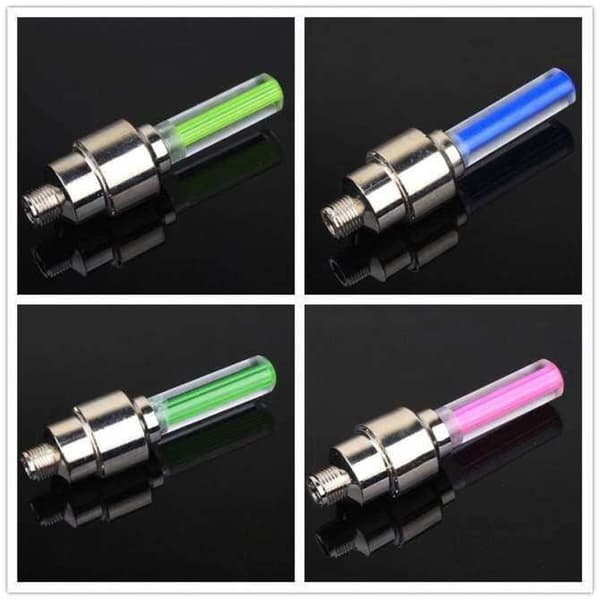 Zacharia 2st Luminous Tire Caps Ventil Stam LED CAPS Mountain Bike Cykel Hjul Bildäck Lampa Motorcykel Ventil Cap