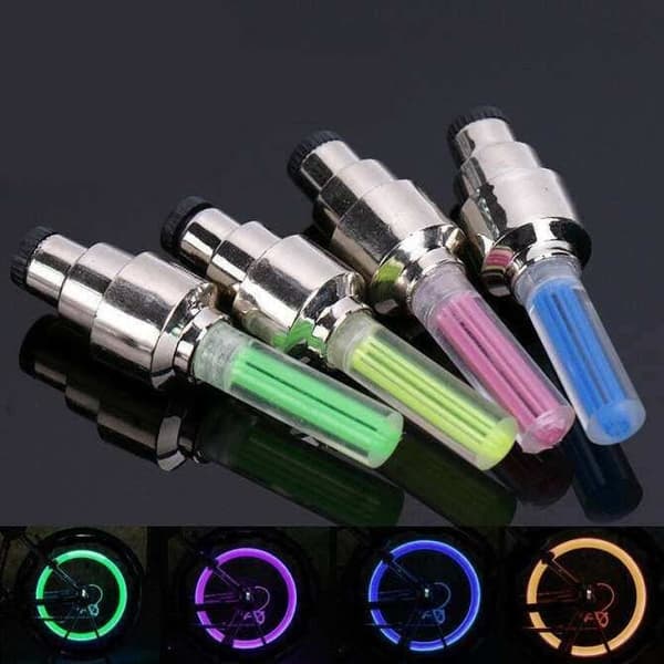 Zacharia 2st Luminous Tire Caps Ventil Stam LED CAPS Mountain Bike Cykel Hjul Bildäck Lampa Motorcykel Ventil Cap