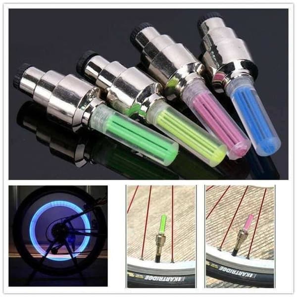 Zacharia 2st Luminous Tire Caps Ventil Stam LED CAPS Mountain Bike Cykel Hjul Bildäck Lampa Motorcykel Ventil Cap