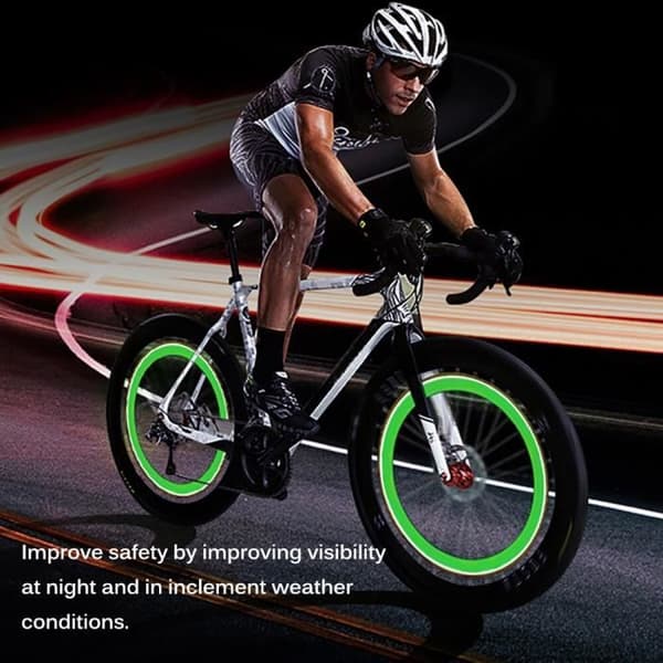 2ST Cykel LED-ljus Däck Hjul Stamventil Cap Blixt Neonljus Mountain Road Cykel Cykeldäck GUL -WGHY4370
