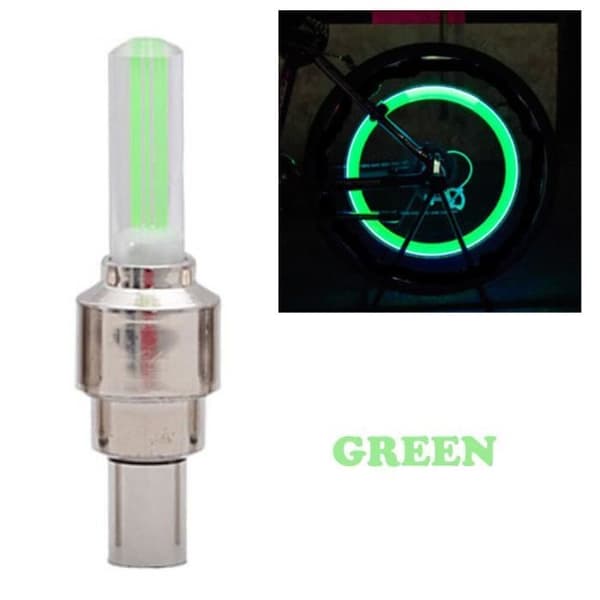 Reservdel, 2 st Hjullampa LED-ljus Cykel Bil Motorcykel Hjul Däck Ventillock Blixt LED-ljus Lampa - GN Typ