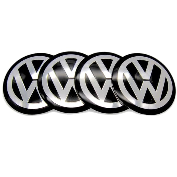 4-Pack - Volkswagen VW Centrumkåpor / Hjulnav Emblem - Bil