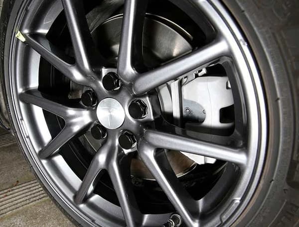 4-Pack - Tesla Centrumkåpor / Hjulnav Emblem - Bil