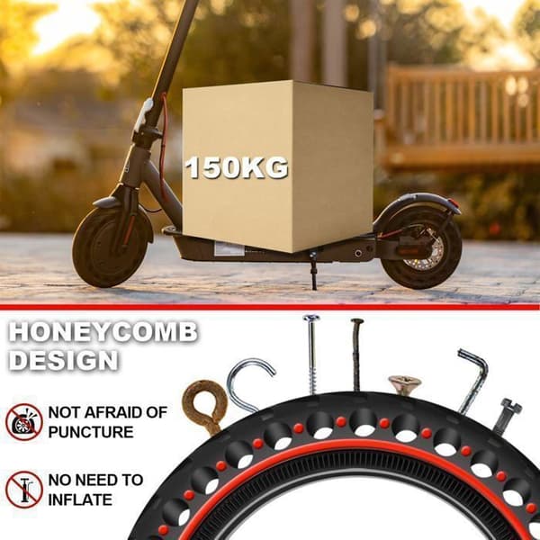 2st elektrisk skoterdäck, 8,5 tums solid däck, 8 1/2 x2 elektrisk skoterdäck för Xiaomi Scooter 4 Lite/Pro 2/M365, ect
