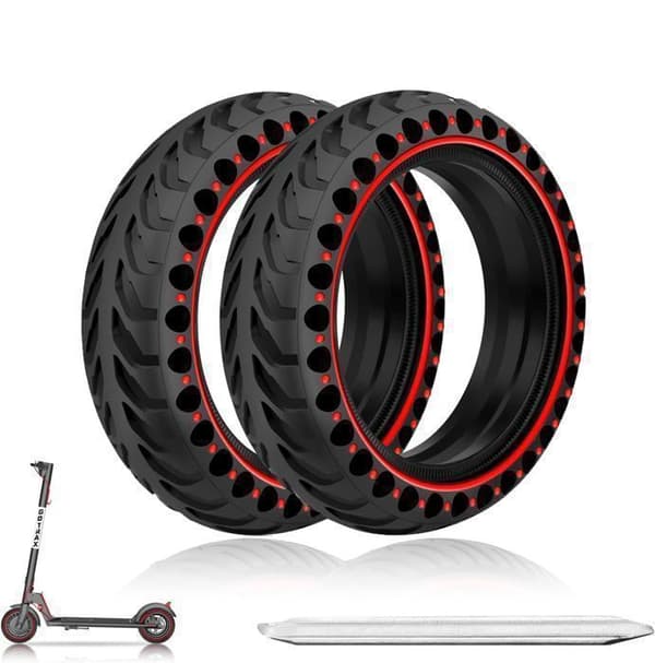 2st elektrisk skoterdäck, 8,5 tums solid däck, 8 1/2 x2 elektrisk skoterdäck för Xiaomi Scooter 4 Lite/Pro 2/M365, ect