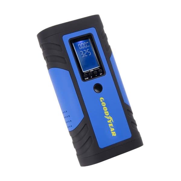 Kannettava ilmakompressori LED-valolla. Goodyear GOD0019 2600 mAh 150 PSI 7,4 V