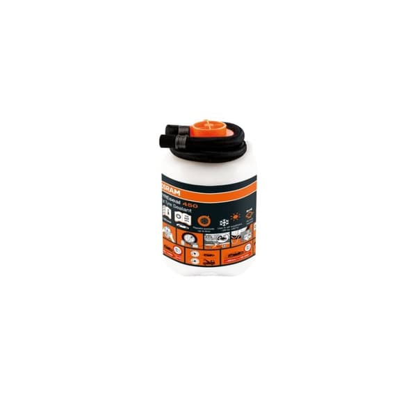 Osram TYREseal KIT Essential, Produit d'étanchéité pour Pneu 450 ML et gonfleur de Pneu analogique Haut de Gamme, TPMS Safe, étui de Rangement Inclus, Orange Osram TYREseal KIT Essential, Produit d'étanchéité pour Pneu 450 ML et gonfleur de Pneu analogique Haut de Gamme, TPMS Safe, étui de Rangement Inclus, Orange