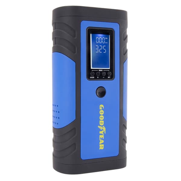 Kannettava ilmakompressori LED-valolla. Goodyear GOD0019 2600 mAh 150 PSI 7,4 V