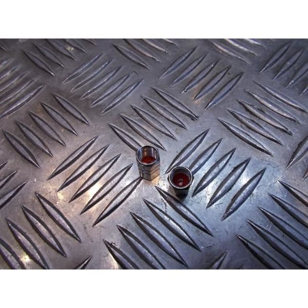set med 2 x ventilspetslock krom skoter motorcykel fyrhjuling ...