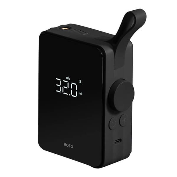 Elektrisk dækpumpe HOTO QWCQB001, 2500mAh (sort)